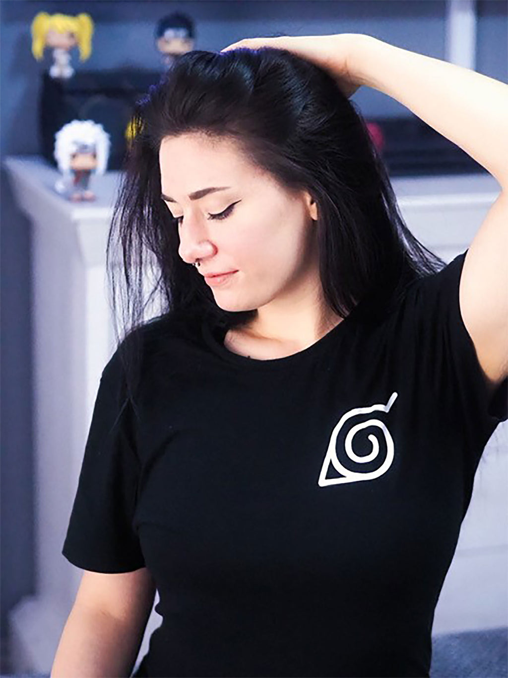 Immagine del prodotto Naruto - T-shirt Mini Simbolo di Konoha nera