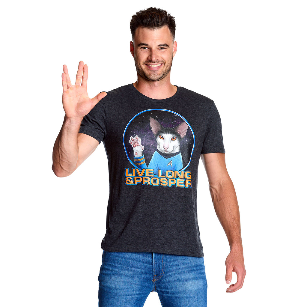 Immagine del prodotto Star Trek - Cat Spock Live Long and Prosper T-shirt grigia