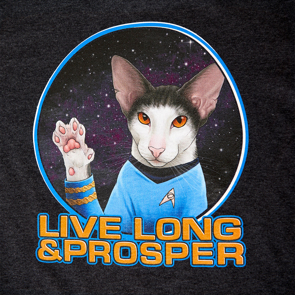 Immagine del prodotto Star Trek - Cat Spock Live Long and Prosper T-shirt grigia