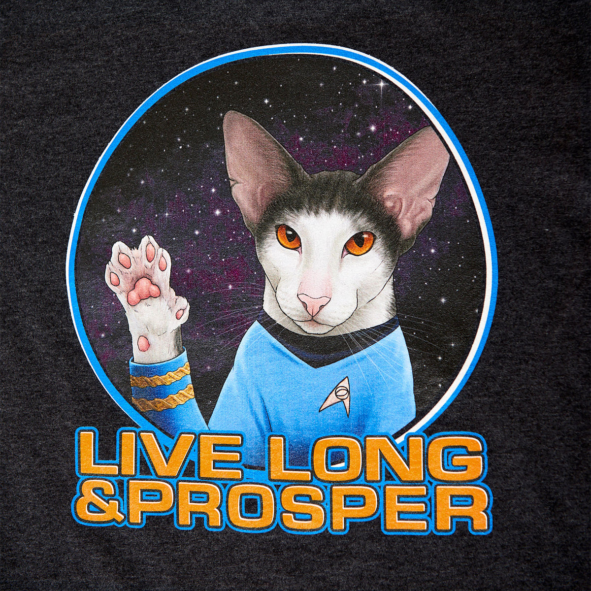 Immagine del prodotto Star Trek - Cat Spock Live Long and Prosper T-shirt grigia