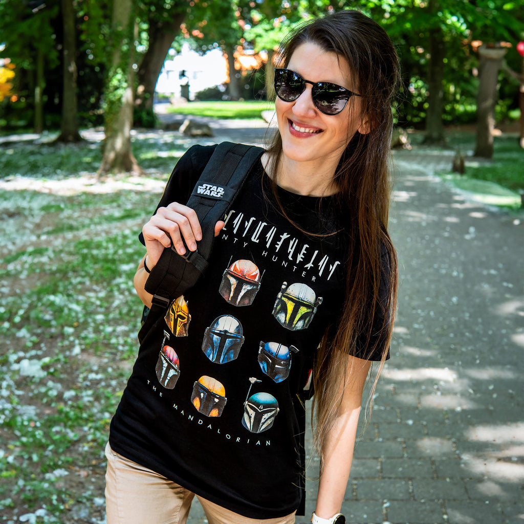 Immagine del prodotto Star Wars - T-shirt nera con caschi Mandaloriani