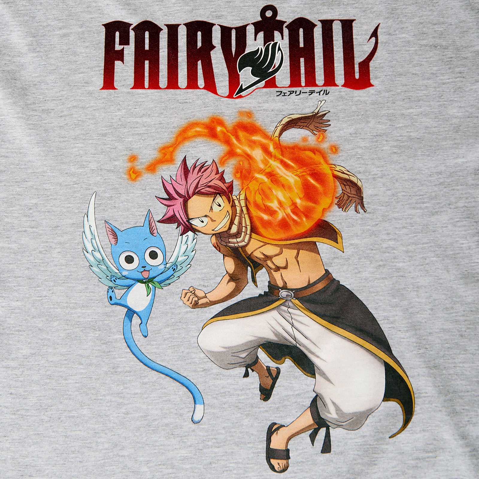 Immagine del prodotto Fairy Tail - T-shirt Natsu e Happy grigia