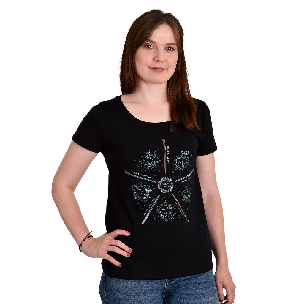 Immagine del prodotto Harry Potter - T-shirt da donna Patronus Friends nera