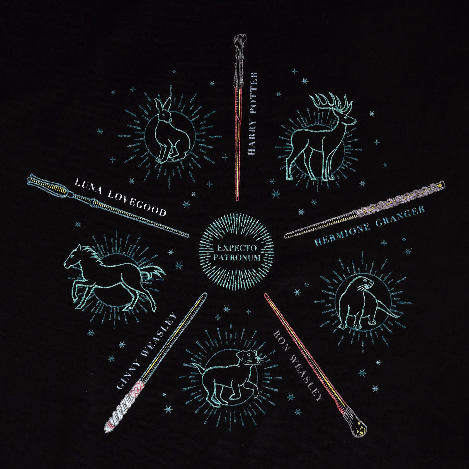 Immagine del prodotto Harry Potter - T-shirt da donna Patronus Friends nera