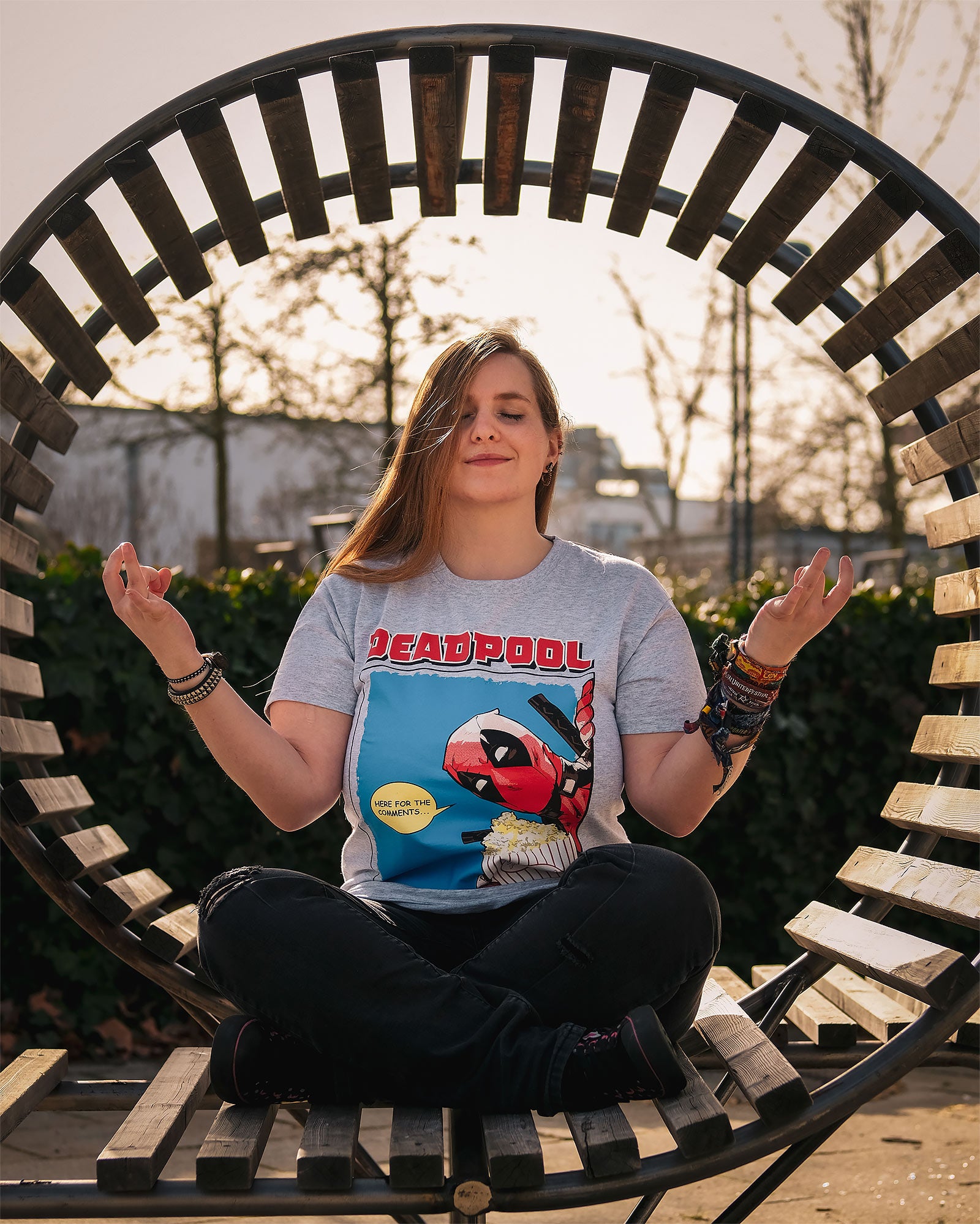 Product image Deadpool - Here for the Comments Grey T-Shirt