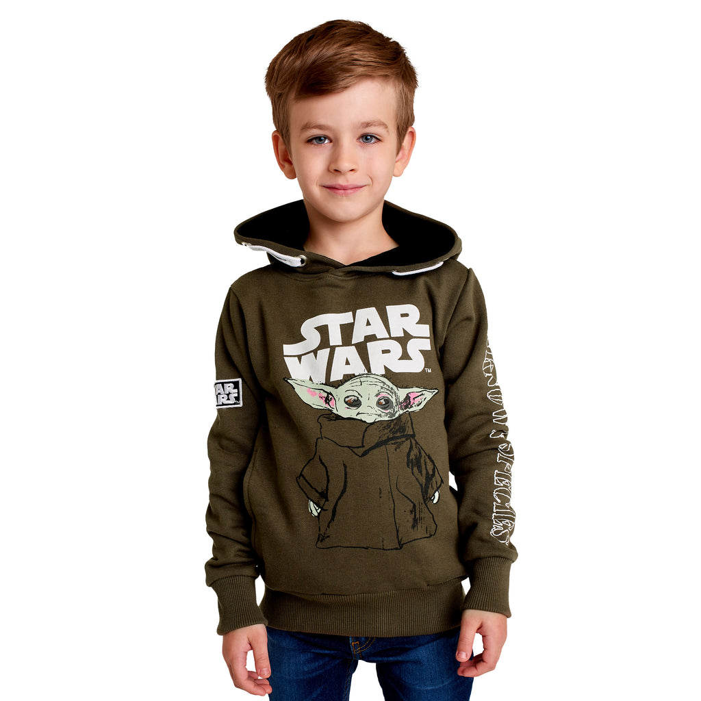 Immagine del prodotto Felpa con cappuccio per bambini Grogu verde - Star Wars The Mandalorian