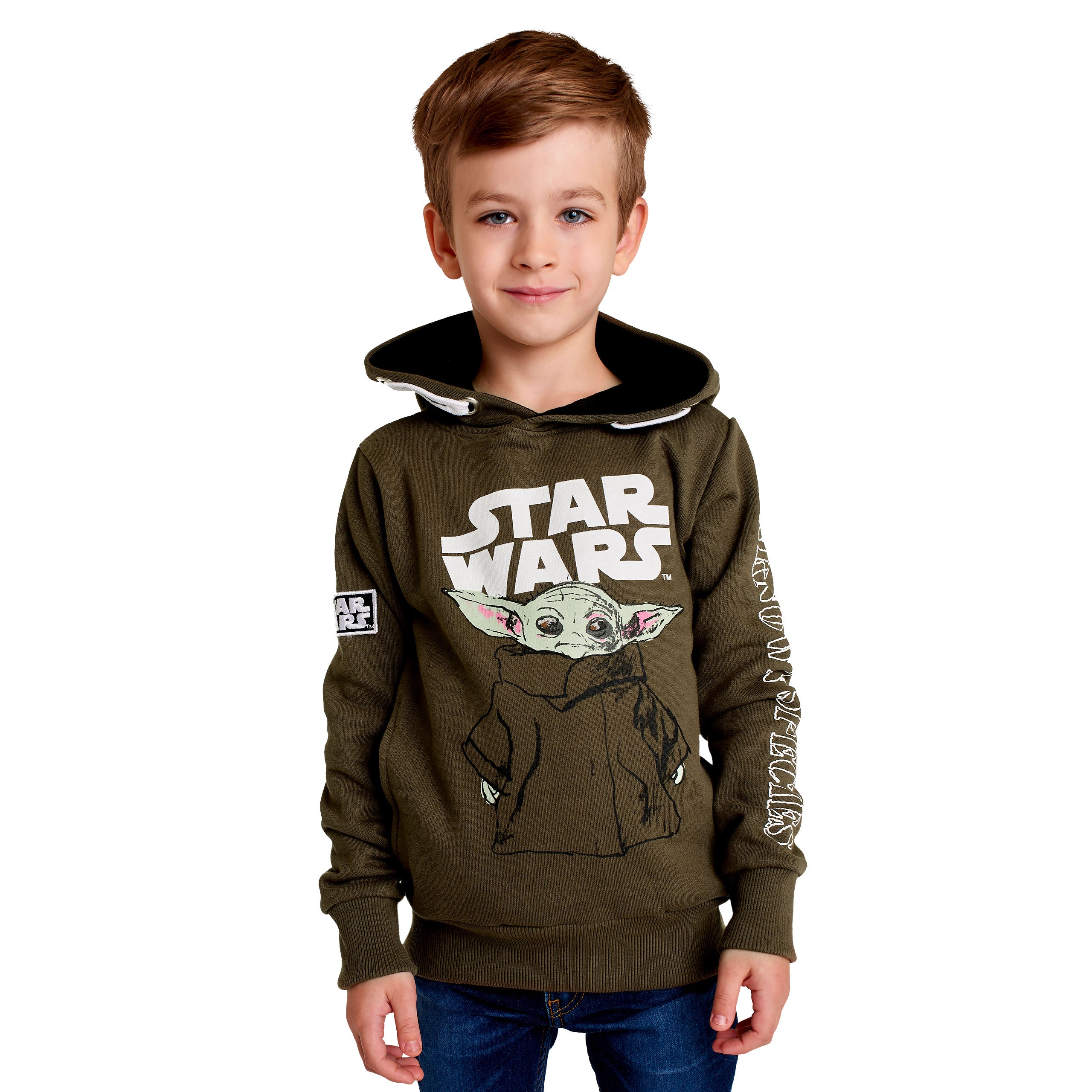 Immagine del prodotto Felpa con cappuccio per bambini Grogu verde - Star Wars The Mandalorian