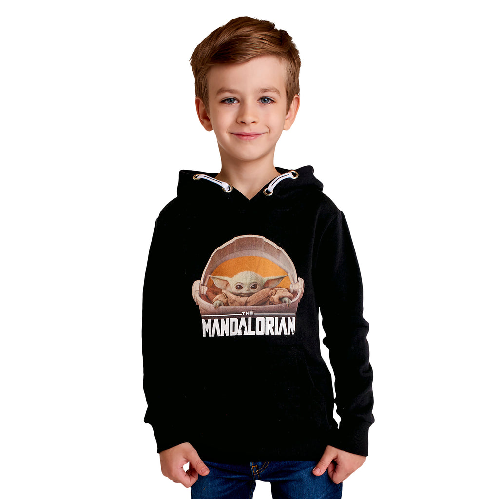 Immagine del prodotto Felpa con cappuccio per bambini The Child nera - Star Wars The Mandalorian