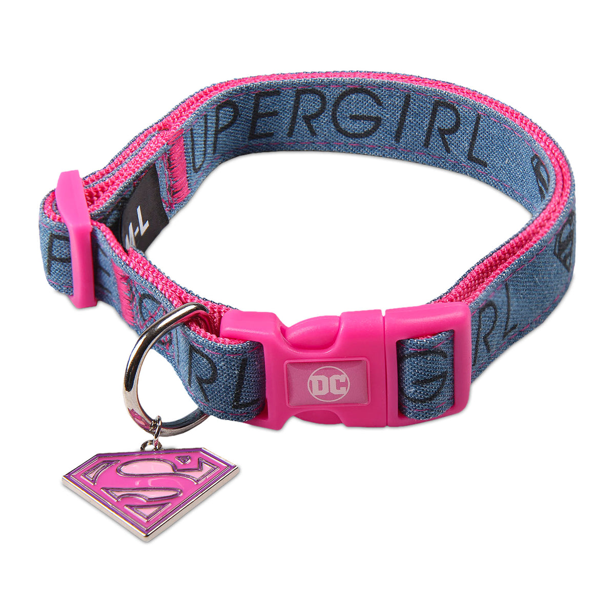 Immagine del prodotto Collare per cani Supergirl Click in rosa-blu