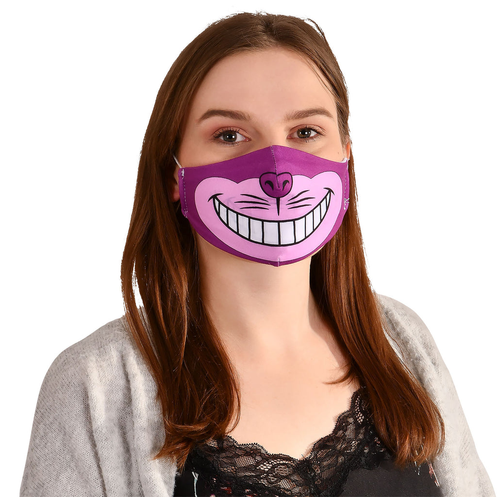 Immagine del prodotto Maschera facciale del Gatto del Cheshire per i fan di Alice nel Paese delle Meraviglie rosa