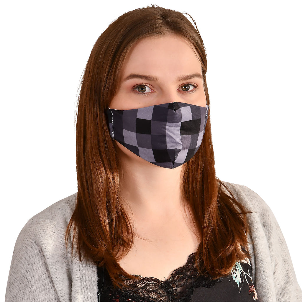 Immagine del prodotto Maschera per il viso a pixel per fan di Minecraft grigia