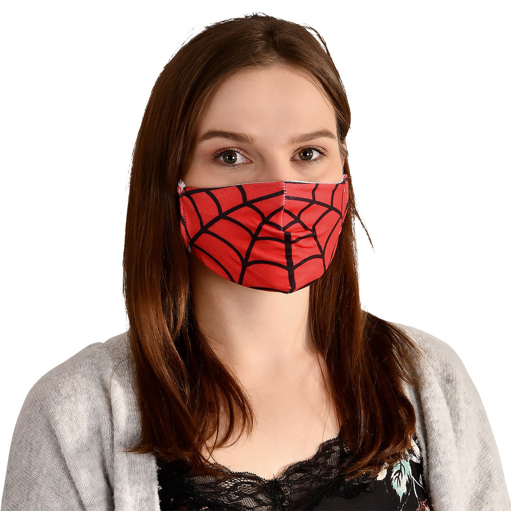 Immagine del prodotto Maschera per il viso a rete di ragno per fan di Spider-Man rosso