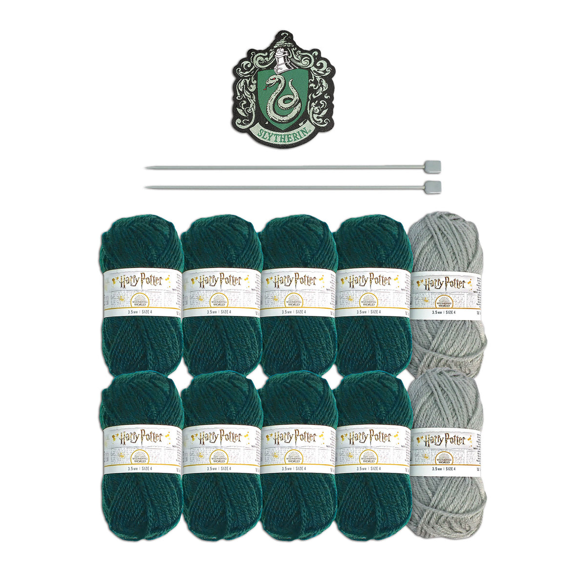 Immagine del prodotto Harry Potter - Set per lavorare a maglia sciarpa di Serpeverde