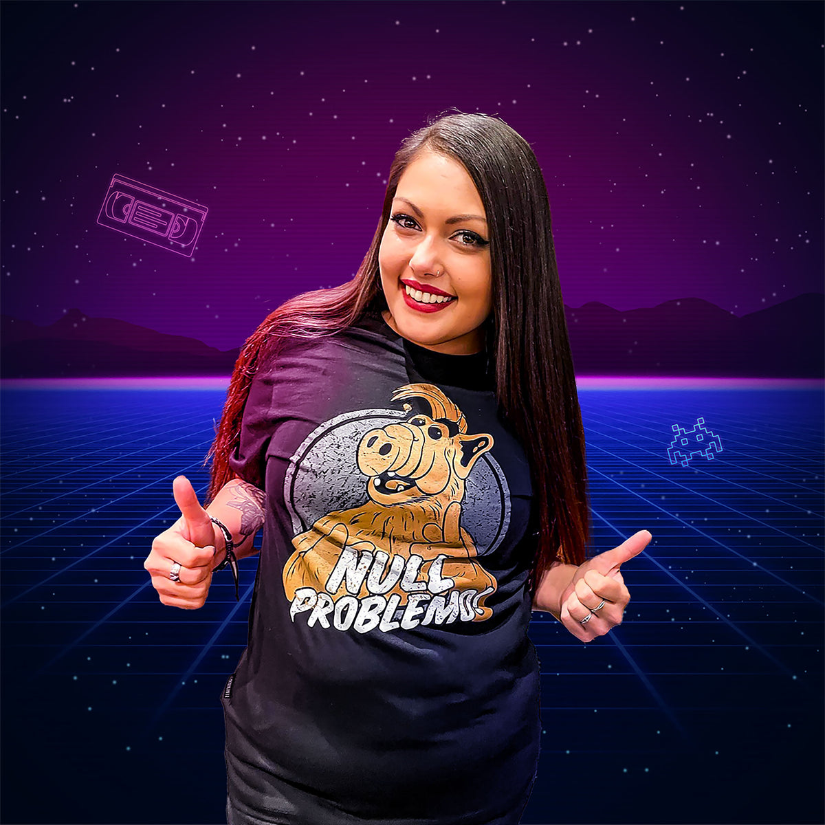 Immagine del prodotto Nessun problema! T-shirt per fan di Alf nera