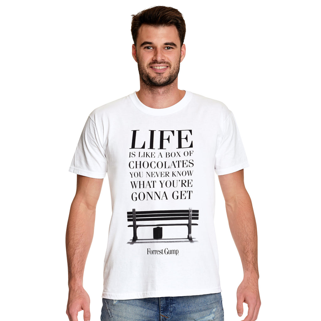 Immagine del prodotto Forrest Gump - La vita è come una scatola di cioccolatini T-shirt bianca