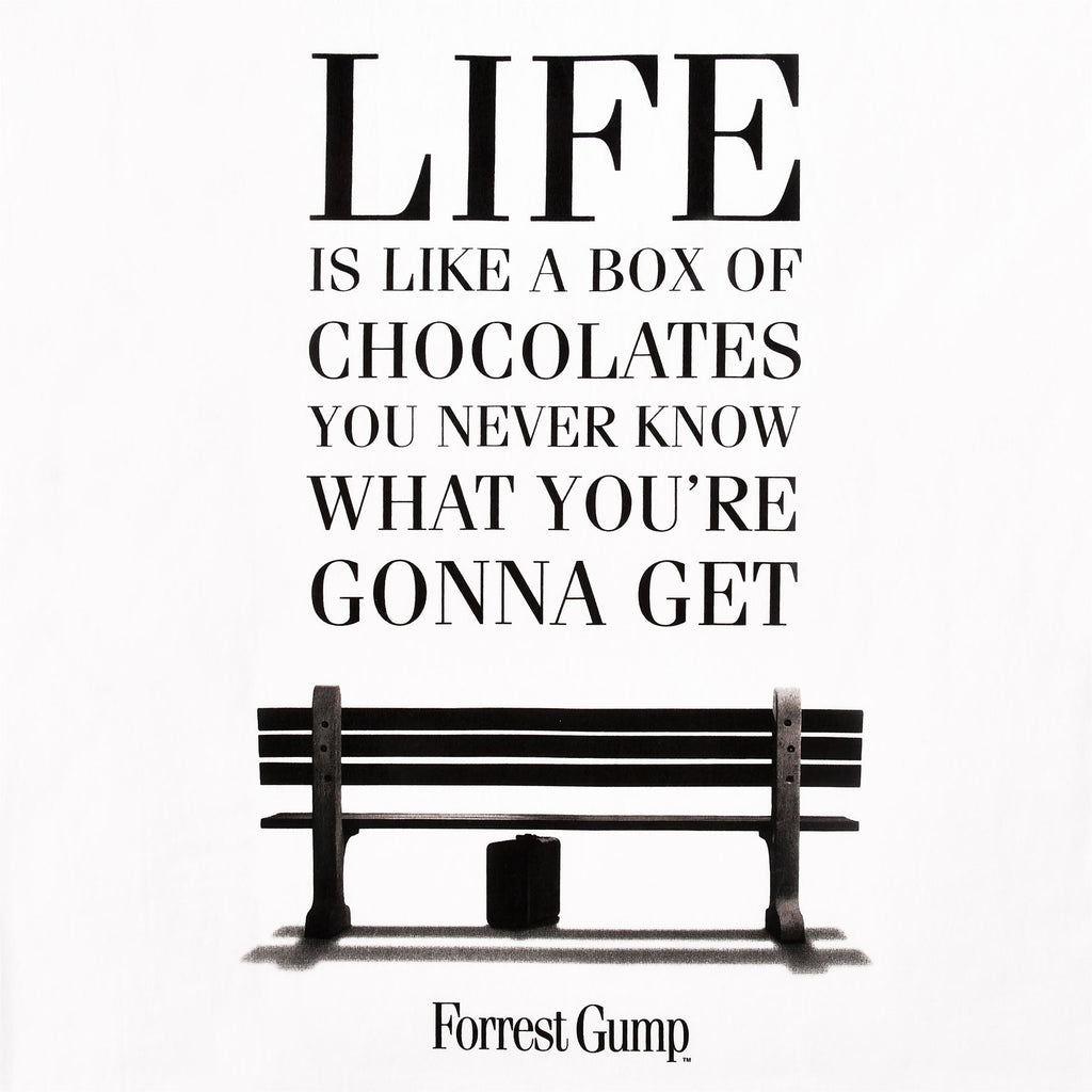Immagine del prodotto Forrest Gump - La vita è come una scatola di cioccolatini T-shirt bianca