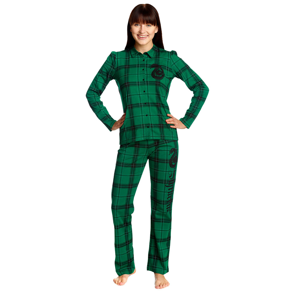 Immagine del prodotto Harry Potter - Pigiama a quadri Slytherin per donna in verde