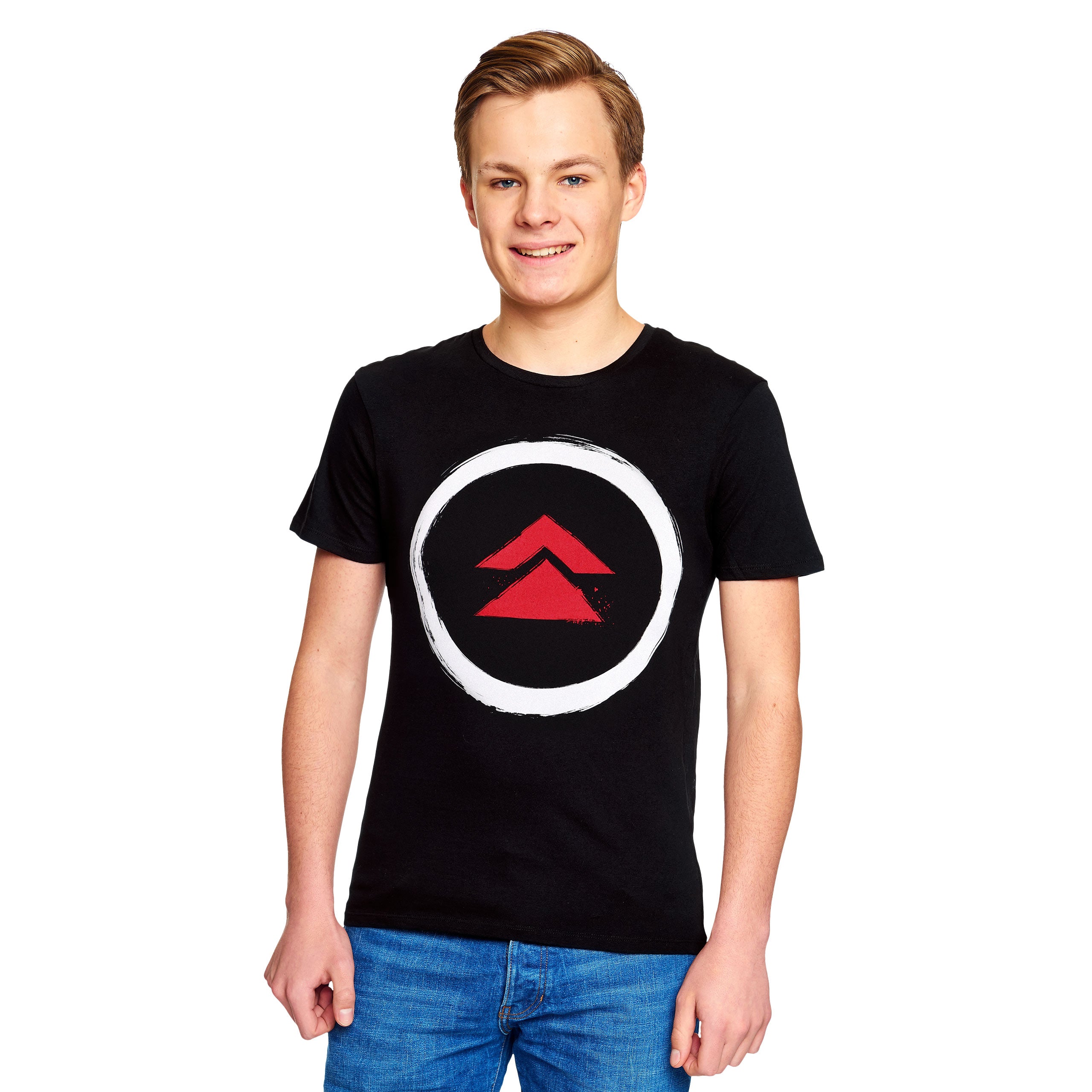 Immagine del prodotto T-shirt con logo per fan di Ghost of Tsushima nera