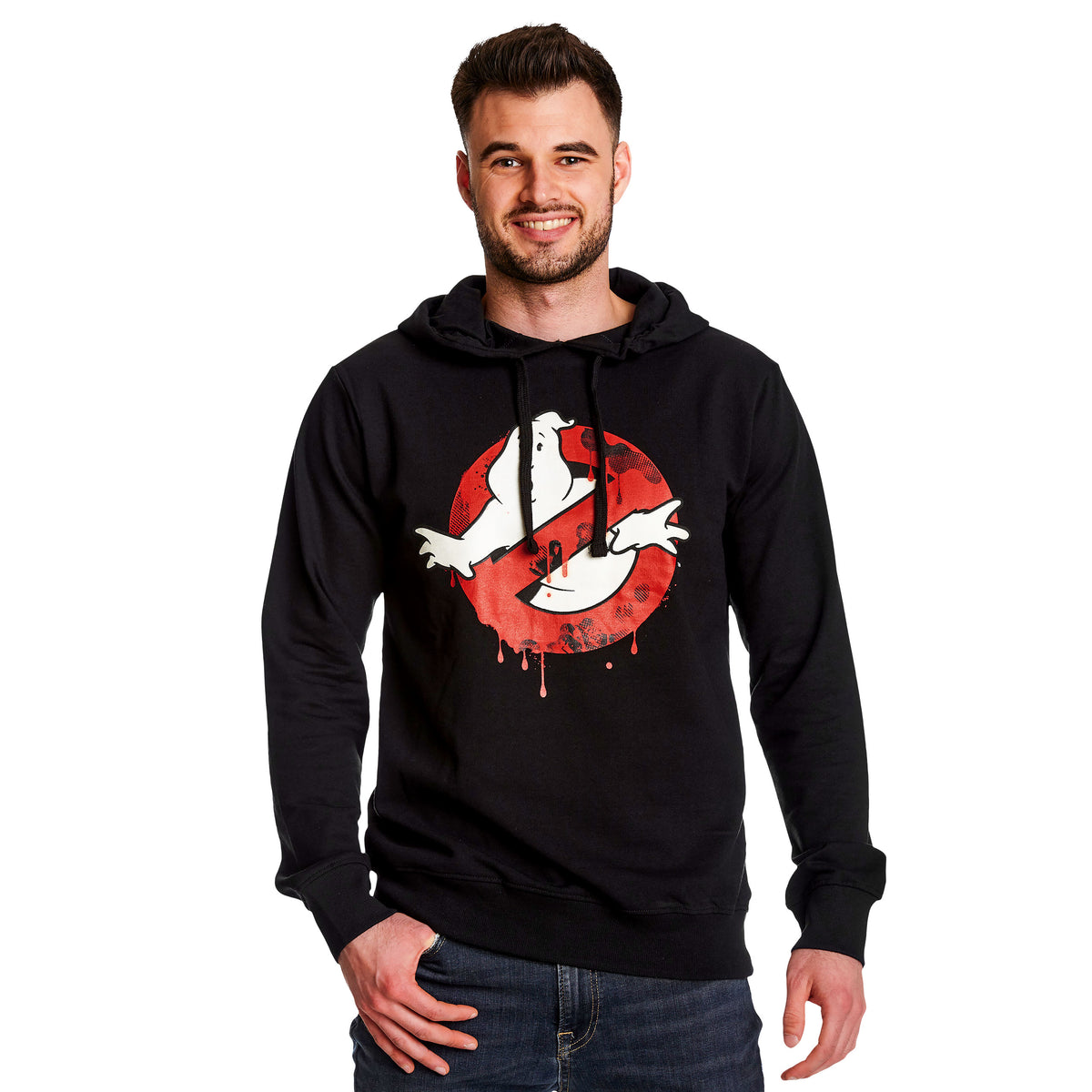 Immagine del prodotto Ghostbusters - Felpa con cappuccio nera con logo che brilla al buio