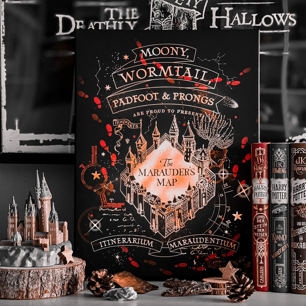 Immagine del prodotto Harry Potter - Quadro da muro della Mappa del Malandrino con luce