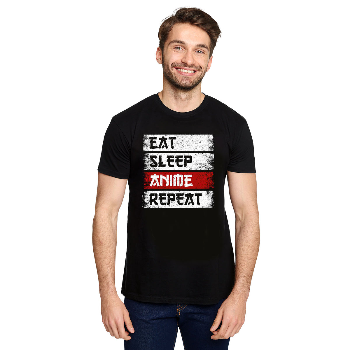 Immagine del prodotto T-shirt Daily Routine per fan di anime nero