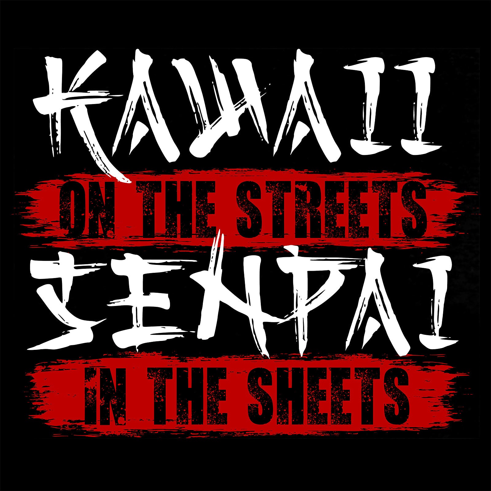 Product image Kawaii & Senpai T-Shirt for Anime Fans Black