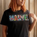 Immagine del prodotto Marvel - T-shirt nera con logo Comic Strip