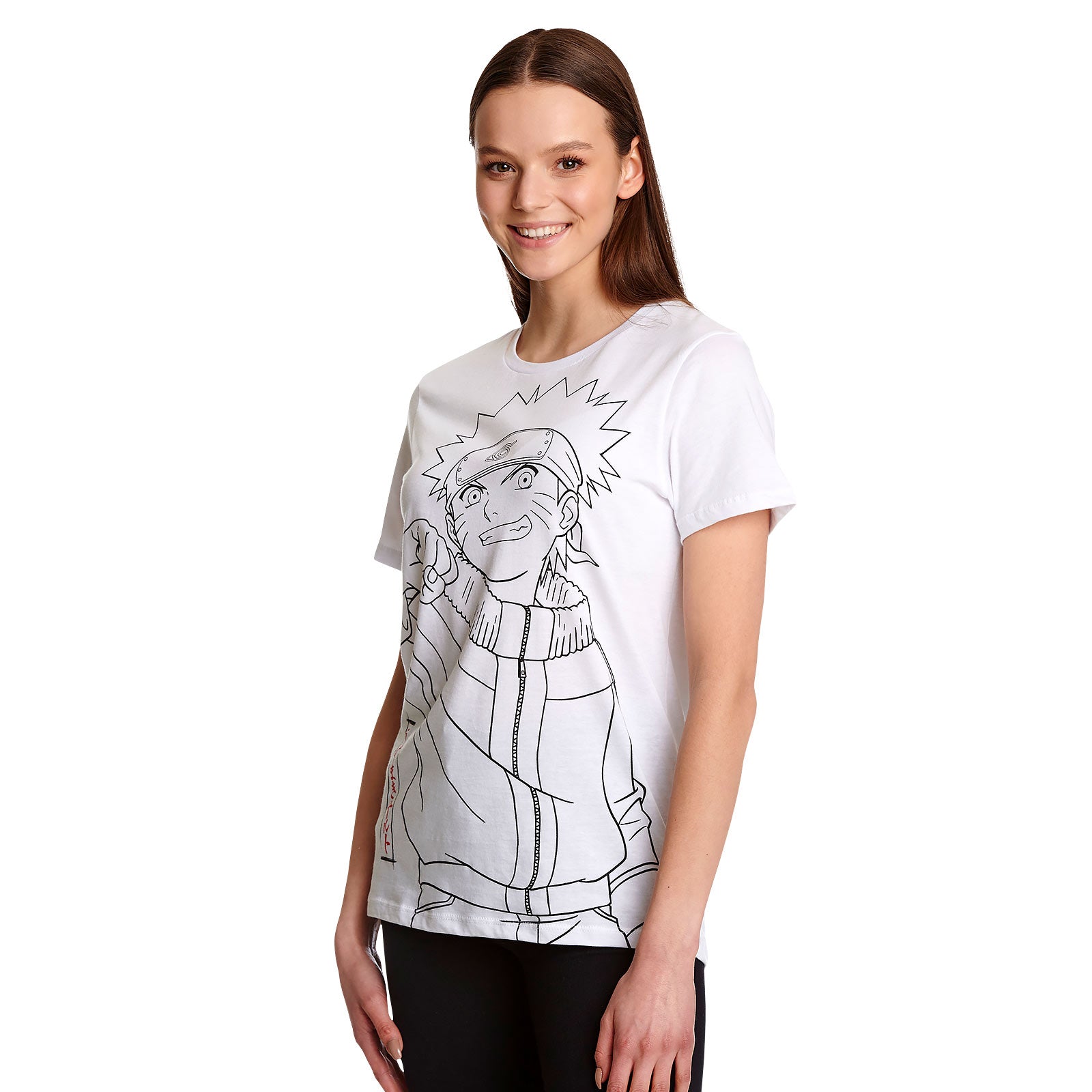 Immagine del prodotto Naruto - T-shirt Bianca Monocromo Sketch