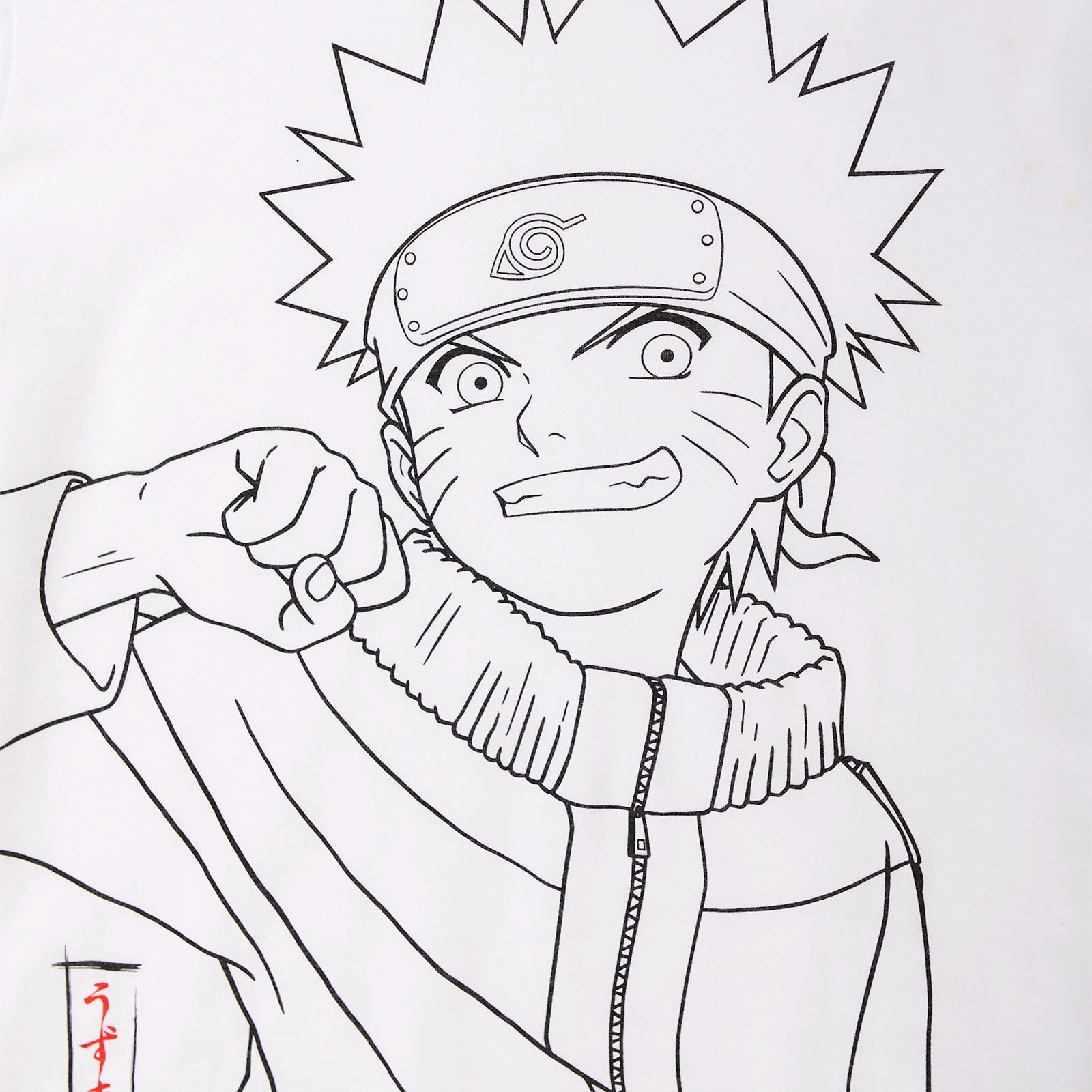 Immagine del prodotto Naruto - T-shirt Bianca Monocromo Sketch