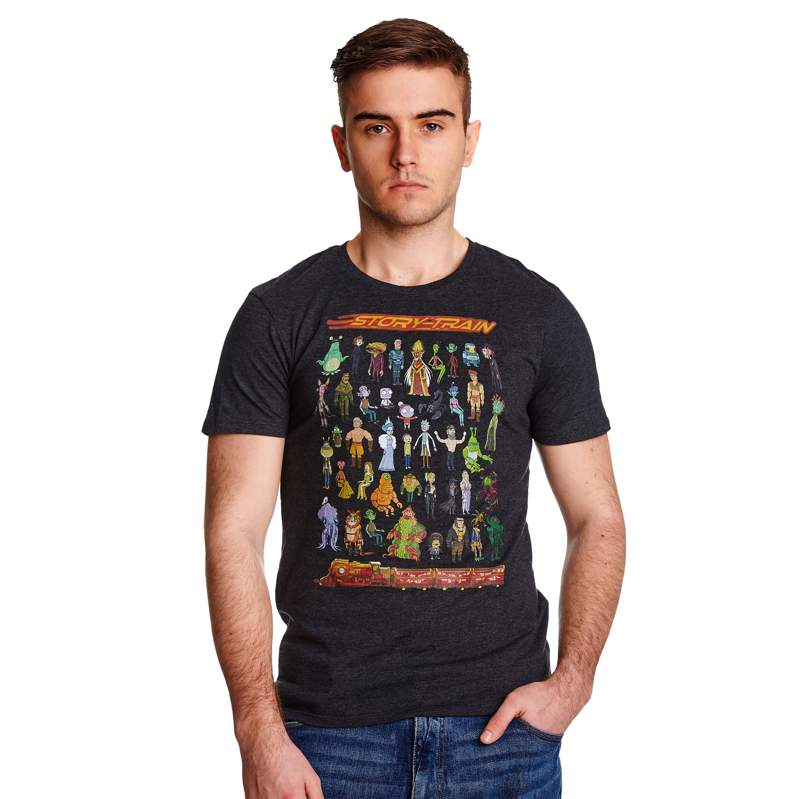 Immagine del prodotto Rick e Morty - T-shirt Story Train grigia