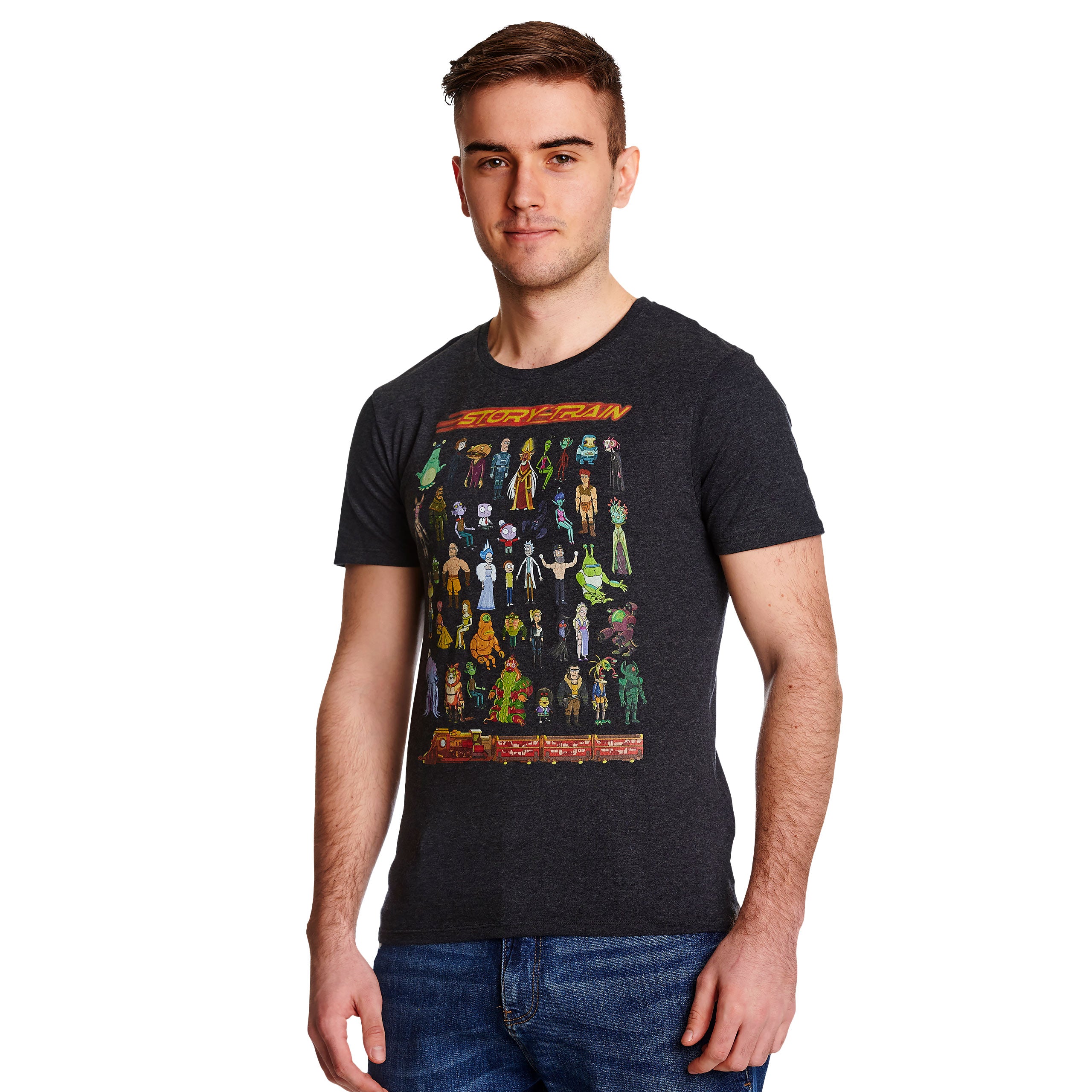 Immagine del prodotto Rick e Morty - T-shirt Story Train grigia