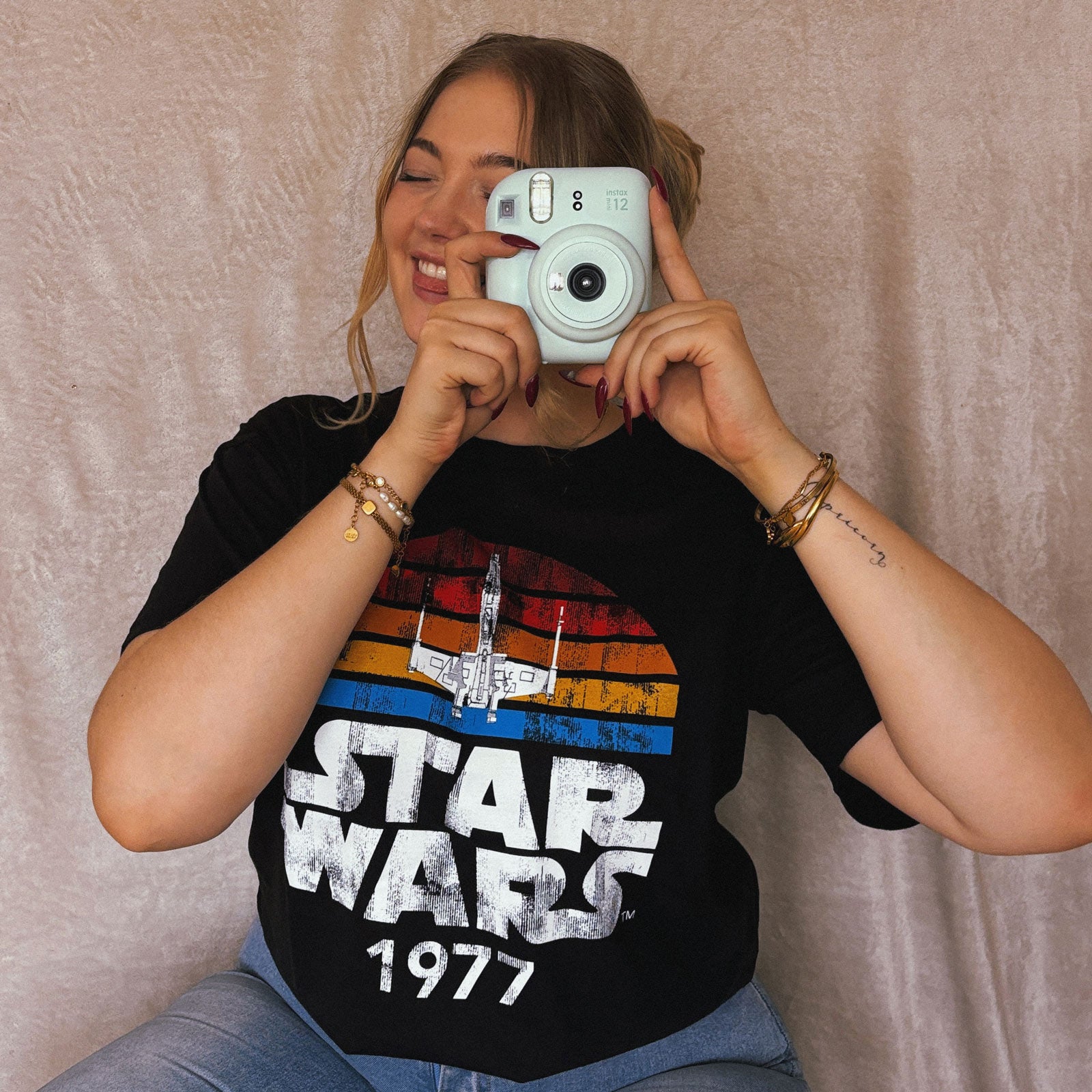 Immagine del prodotto T-shirt retro di Star Wars del 1977 nera