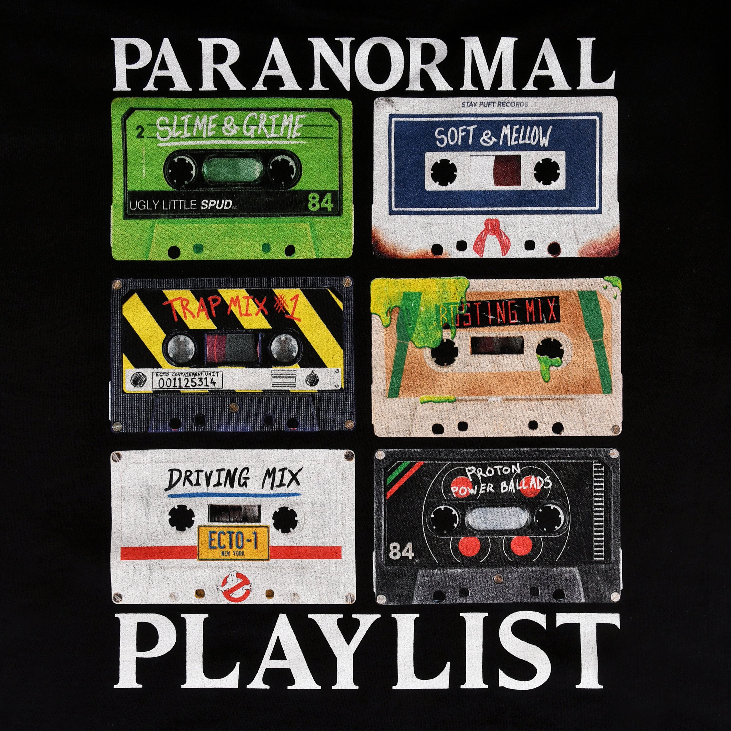 Immagine del prodotto Ghostbusters - Maglietta Paranormal Playlist nera