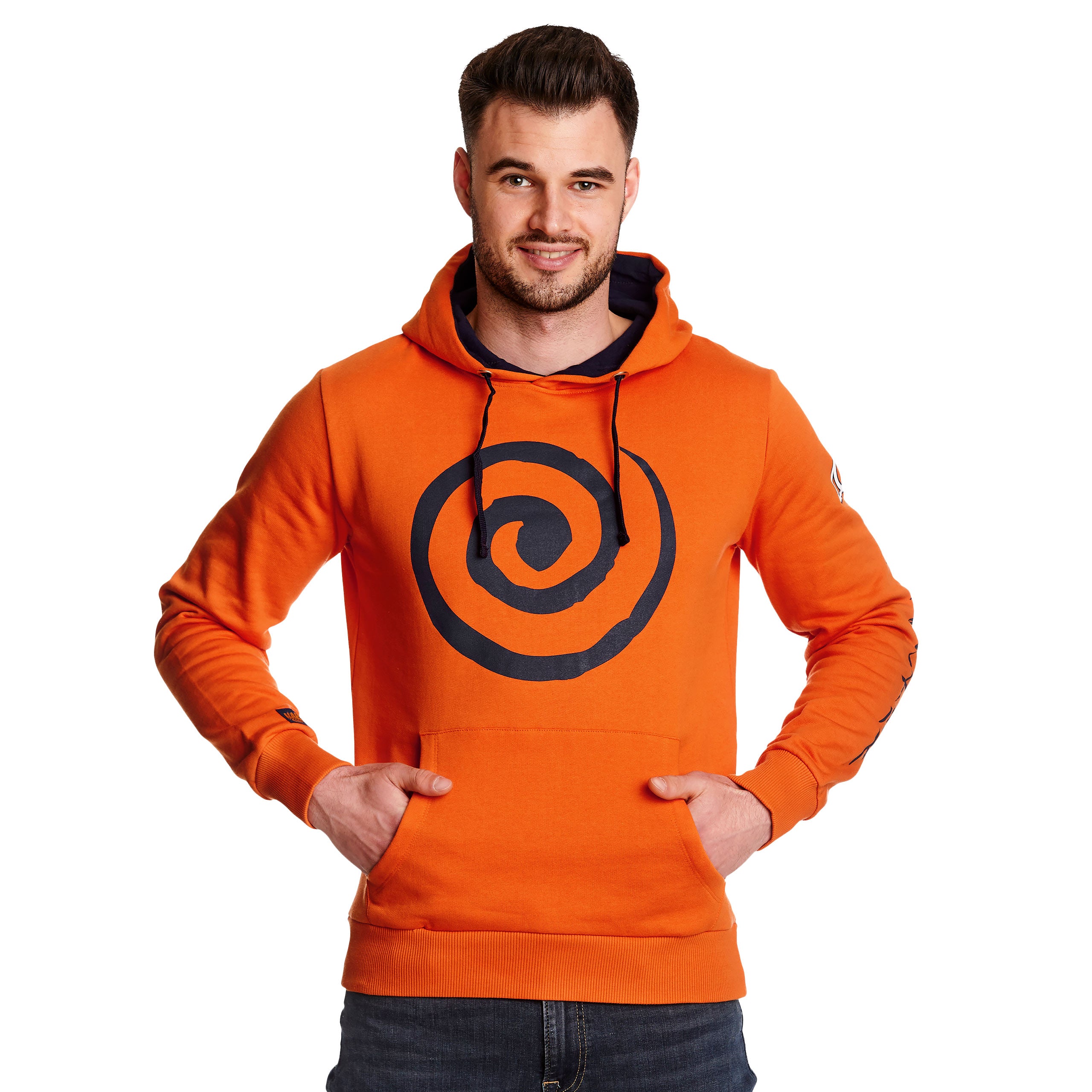 Immagine del prodotto Naruto - Felpa con cappuccio arancione simbolo clan Uzumaki