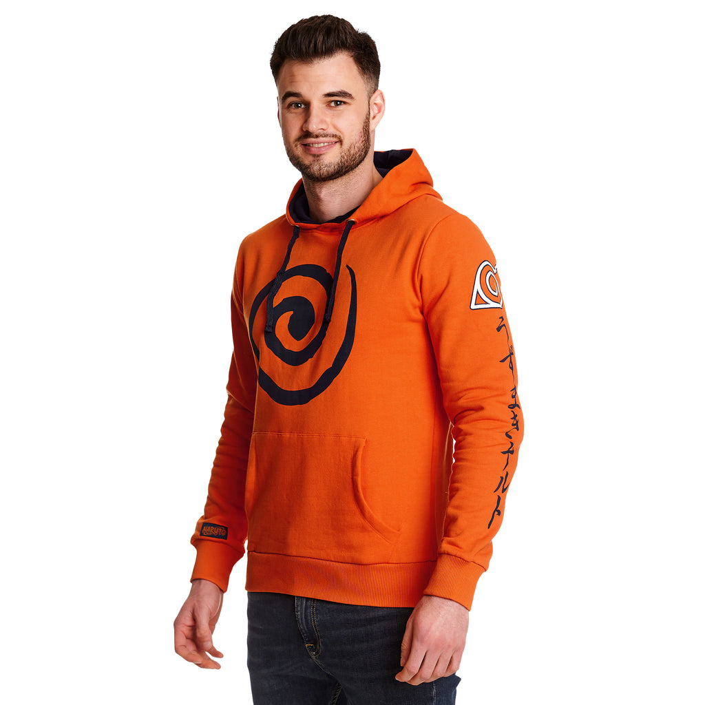 Immagine del prodotto Naruto - Felpa con cappuccio arancione simbolo clan Uzumaki