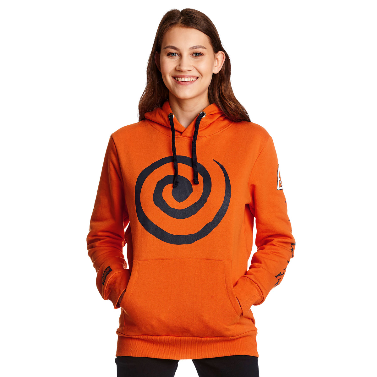 Immagine del prodotto Naruto - Felpa con cappuccio arancione simbolo clan Uzumaki