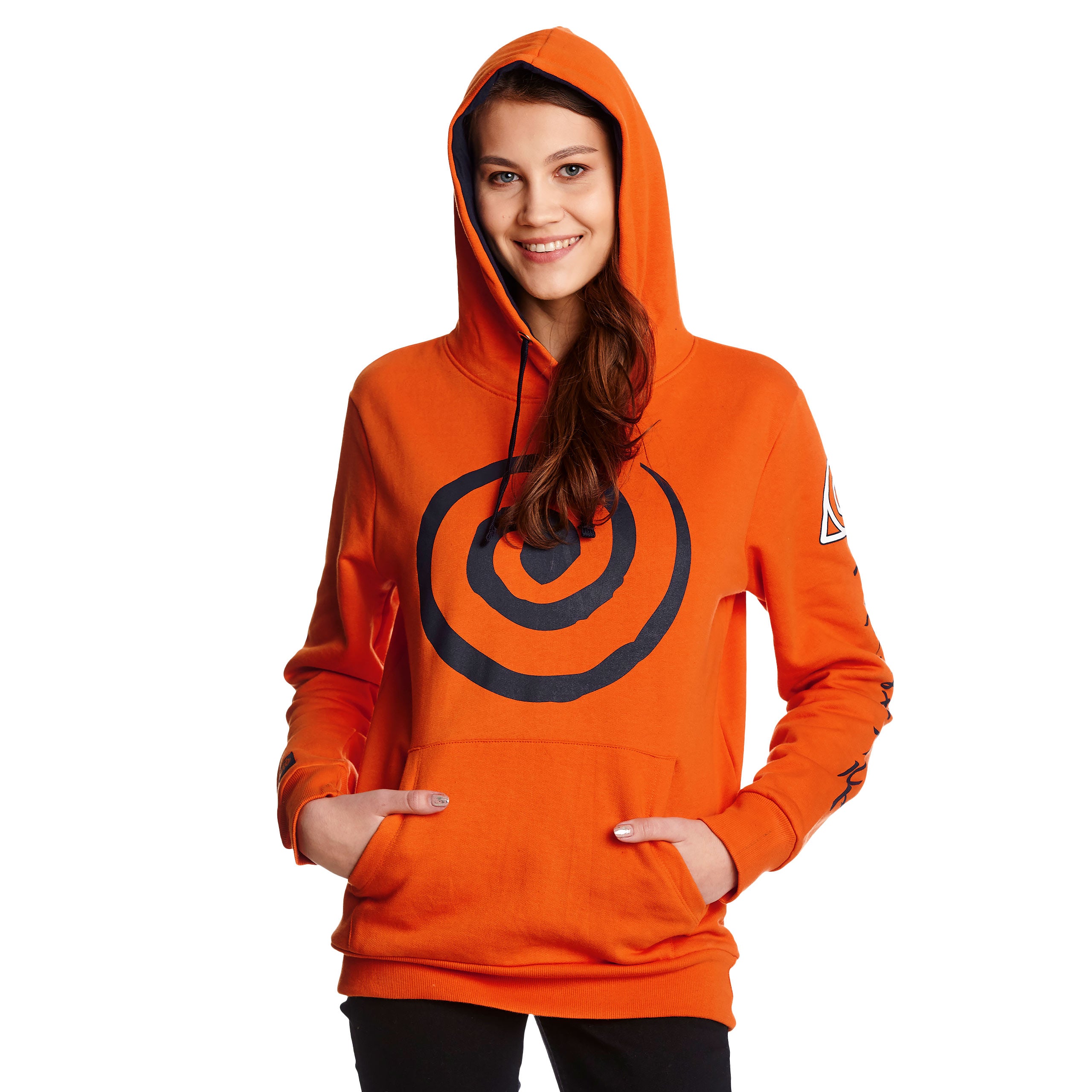 Immagine del prodotto Naruto - Felpa con cappuccio arancione simbolo clan Uzumaki