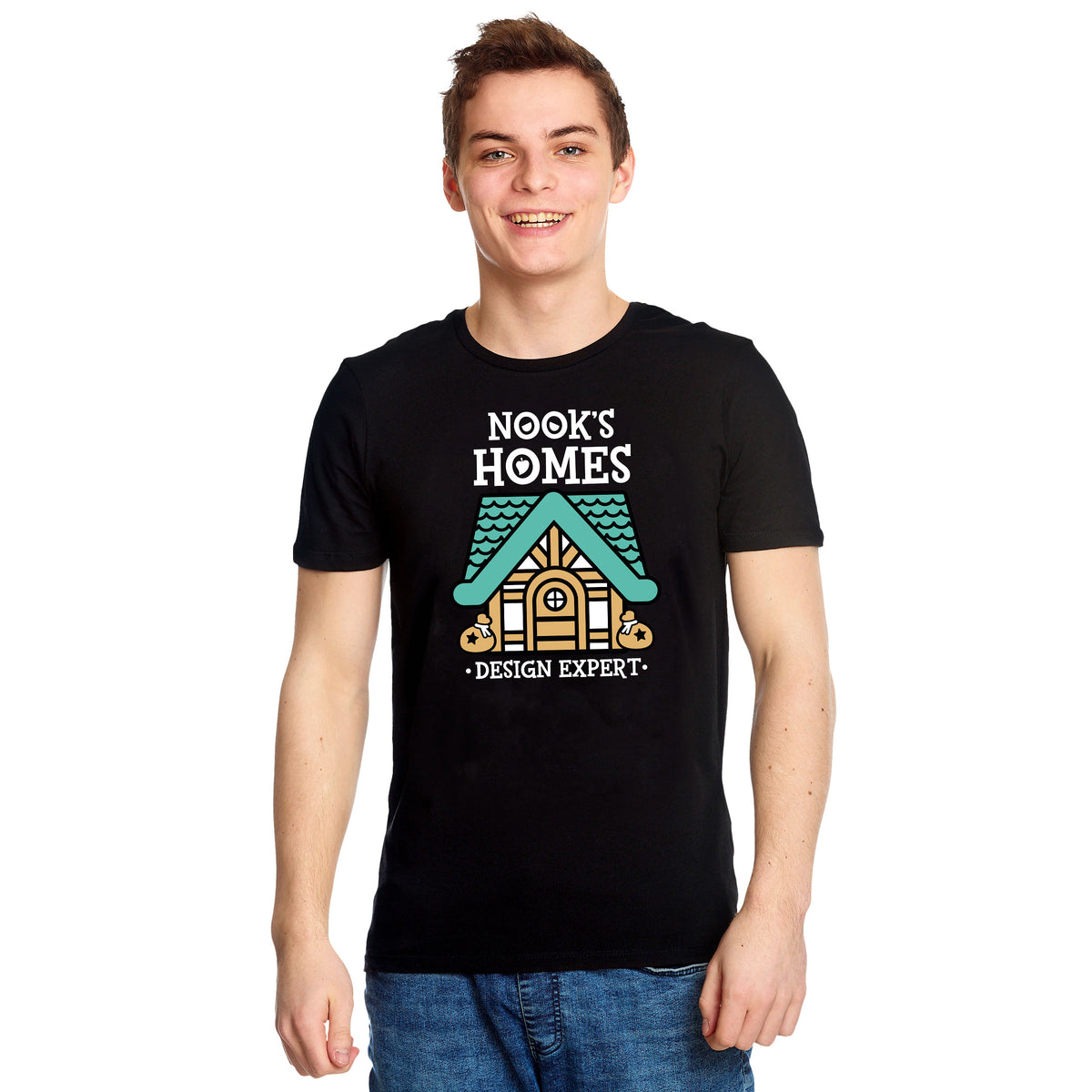 Immagine del prodotto Maglietta di Nook's Homes per fan di Animal Crossing nera