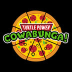 Immagine del prodotto Maglietta pizza Cowabunga per fan di Ninja Turtles nera