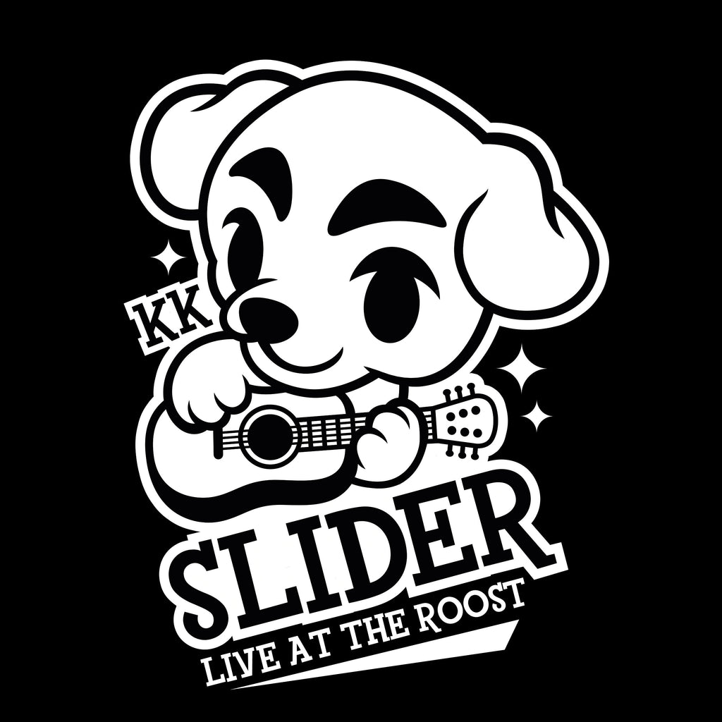 Immagine del prodotto T-shirt di K.K. Slider per fan di Animal Crossing nera