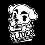 Immagine del prodotto T-shirt di K.K. Slider per fan di Animal Crossing nera