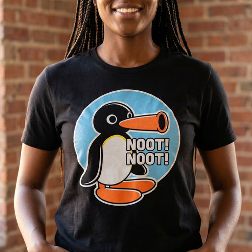 Immagine del prodotto Maglietta Noot Noot per fan di Pingu nera
