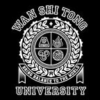 Immagine del prodotto T-shirt dell'Università Wan Shi Tong per fan di Avatar nera
