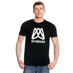 Immagine del prodotto T-shirt nera con logo Mydrugs per fan della serie