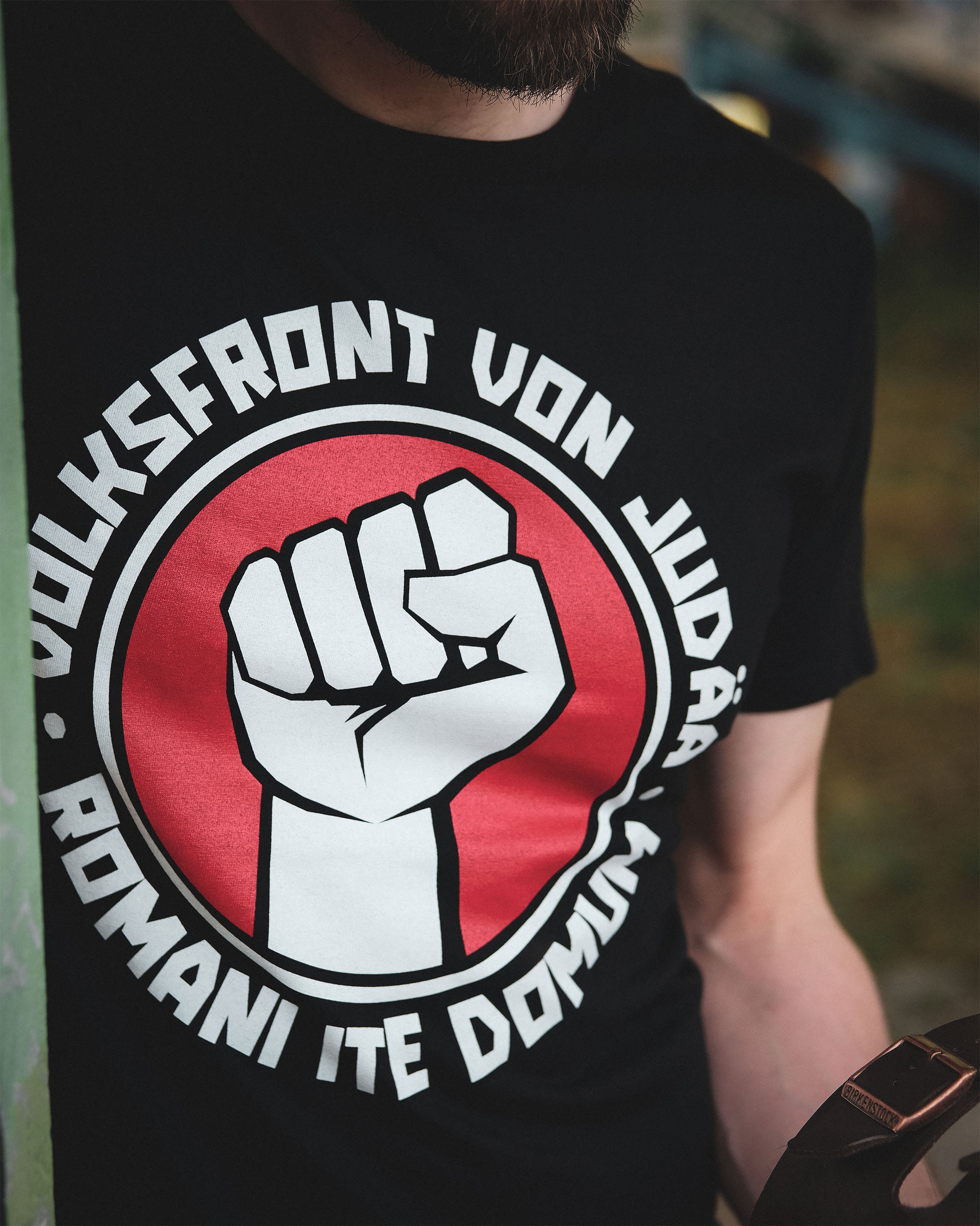 Immagine del prodotto T-shirt del Fronte Popolare di Giuda per fan di Monty Python nera