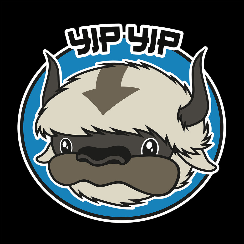 Immagine del prodotto T-shirt Appa Yip Yip per fan di Avatar nera