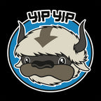 Immagine del prodotto T-shirt Appa Yip Yip per fan di Avatar nera
