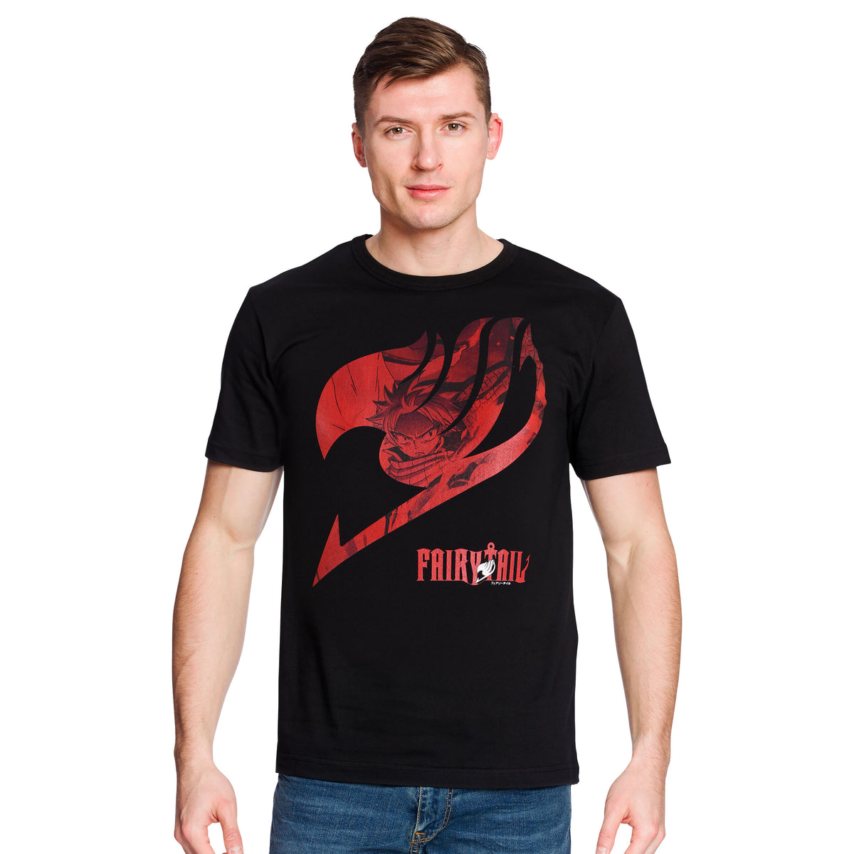 Immagine del prodotto Fairy Tail - T-shirt nera con logo di Natsu