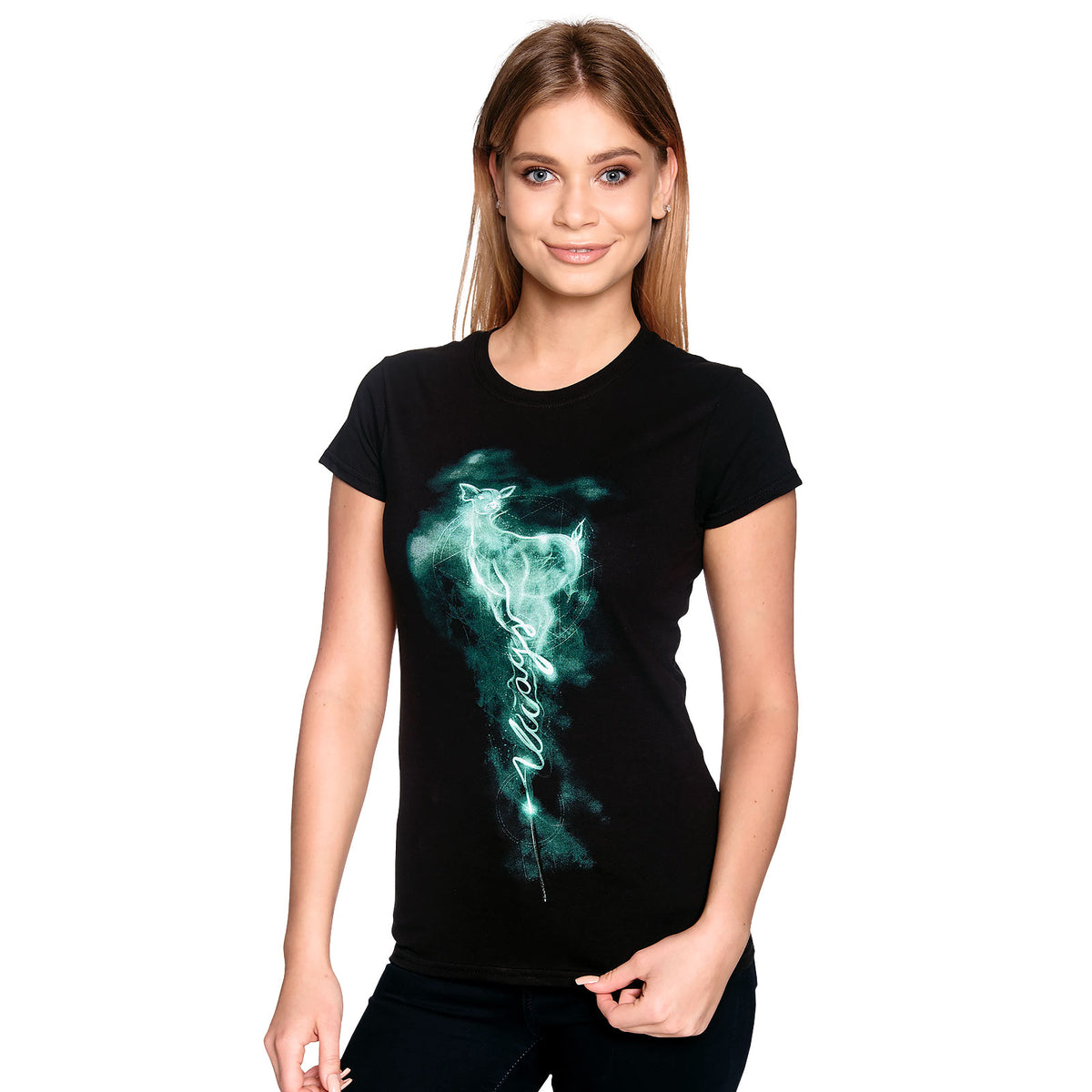 Immagine del prodotto T-shirt da donna Snape Patronus Always nera - Harry Potter