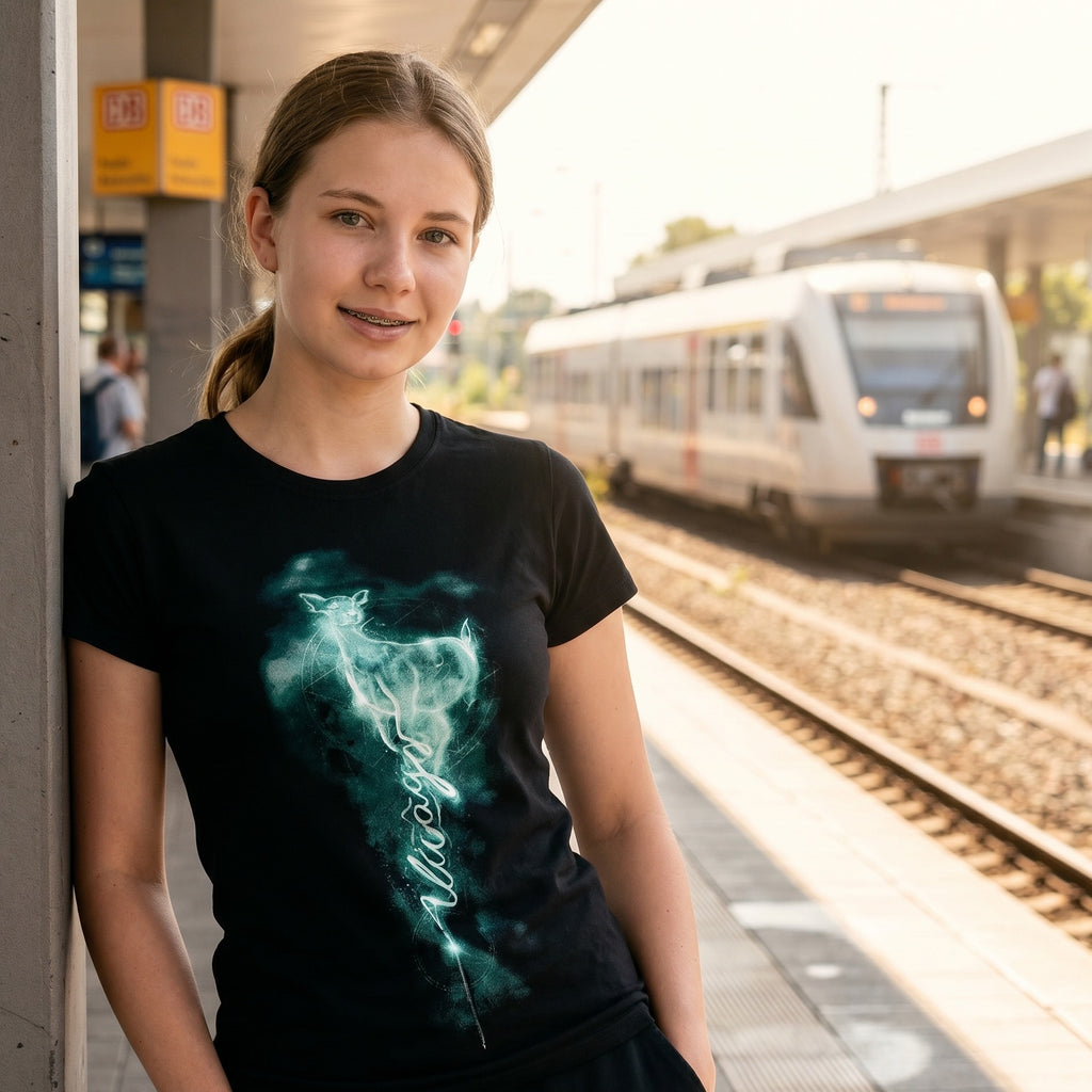 Immagine del prodotto T-shirt da donna Snape Patronus Always nera - Harry Potter